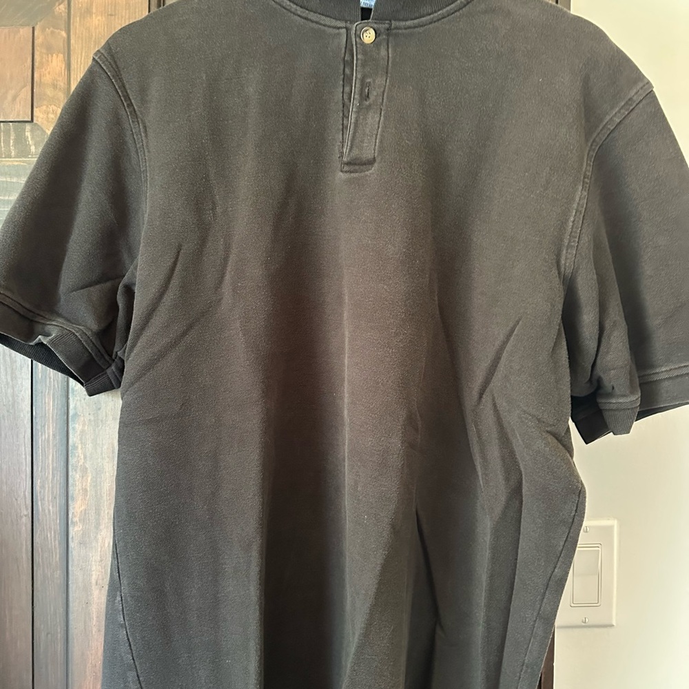 Black Polo Shirt with Minimalist Design